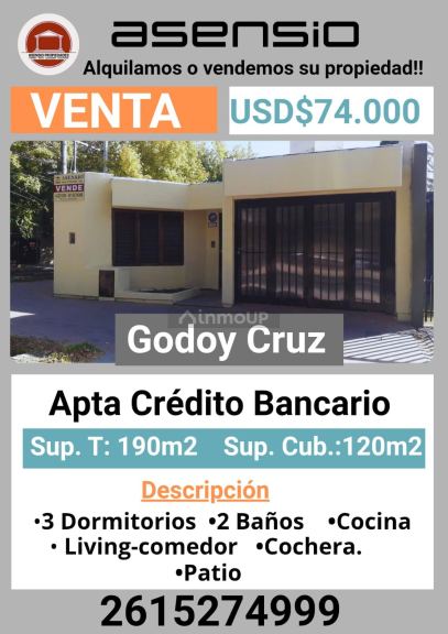 Casa en Venta en Godoy Cruz, Mendoza