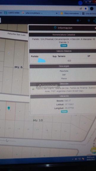 Lote en Venta en Pinamar, Buenos Aires Costa Atlantica