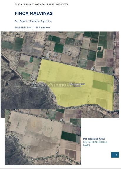 Finca en Venta en San Rafael, Mendoza