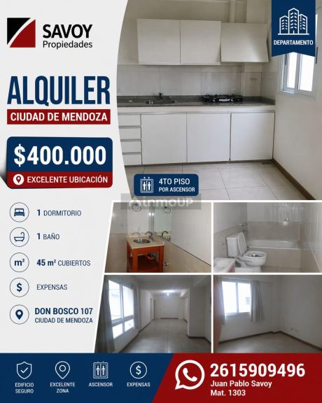 Departamento en Alquiler en Capital, Mendoza