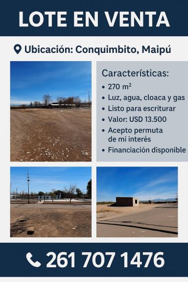 Lote en Venta en Maipu, Mendoza