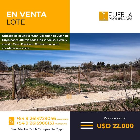 Lote en Venta en Lujan de Cuyo, Mendoza