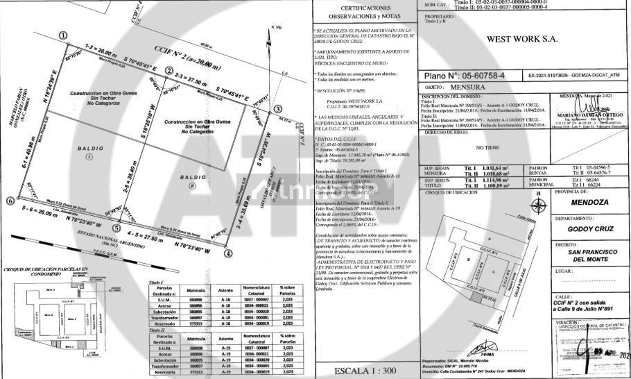 Terreno en Venta en Godoy Cruz, Mendoza