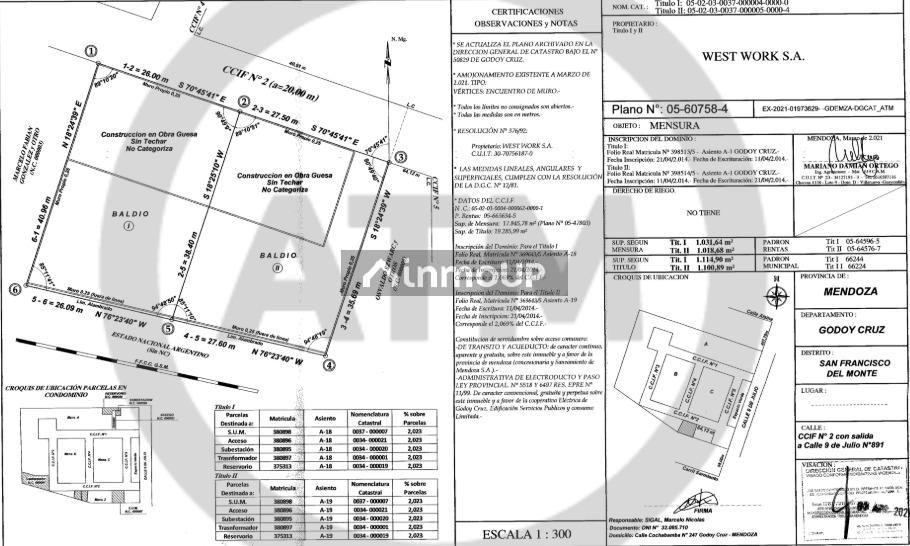 Terreno en Venta en Godoy Cruz, Mendoza