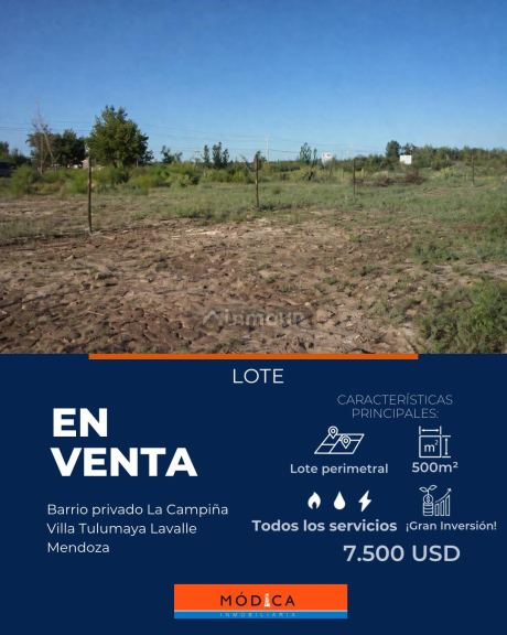 Lote en Venta en Lavalle, Mendoza