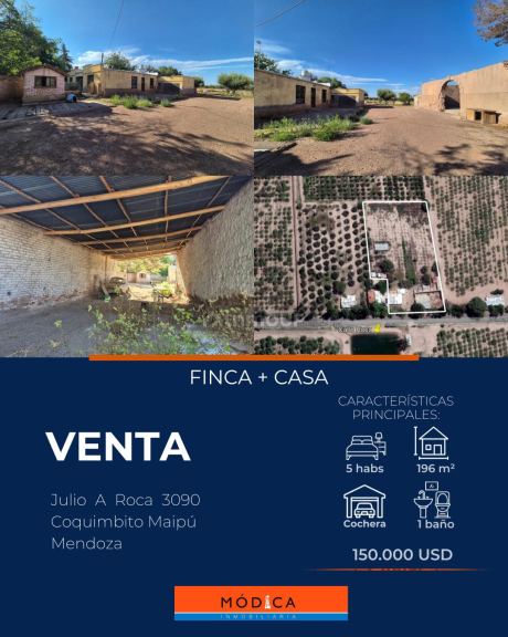 Finca en Venta en Maipu, Mendoza