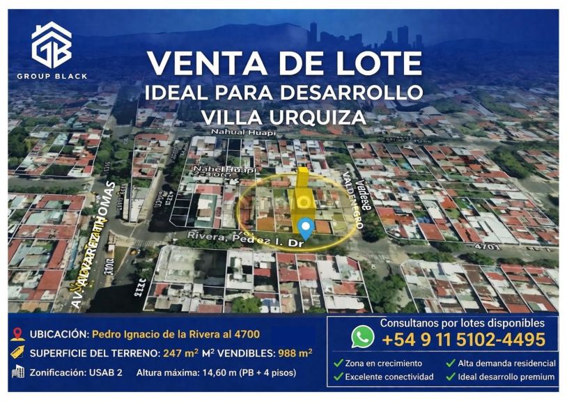 Terreno en Venta en Villa Urquiza, Capital Federal