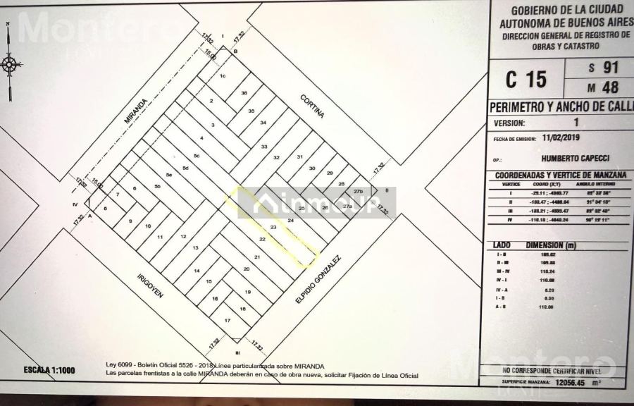 Terreno en Venta en Villa Luro, Capital Federal