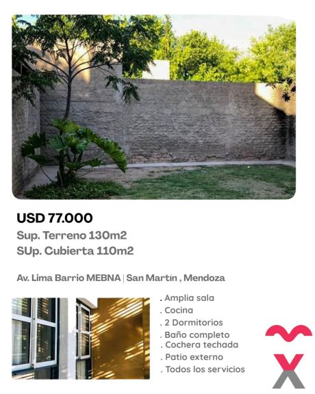 Duplex en Venta en San Martin, Mendoza