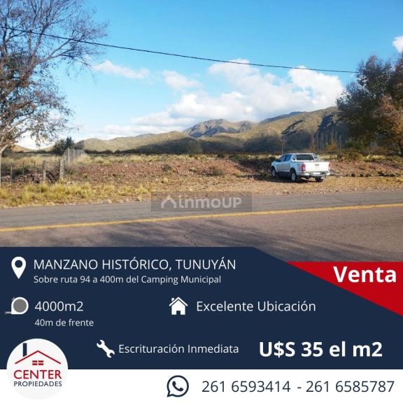 Lote en Venta en Tunuyan, Mendoza