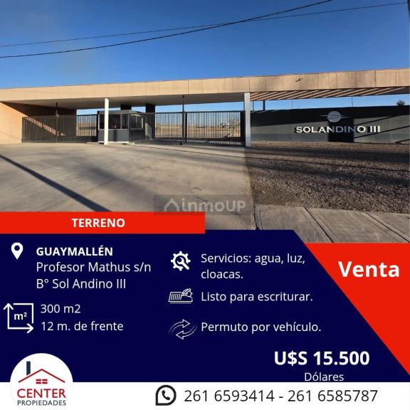 Terreno en Venta en Guaymallen, Mendoza