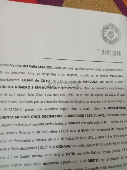 Lote en Venta en Lujan de Cuyo, Mendoza