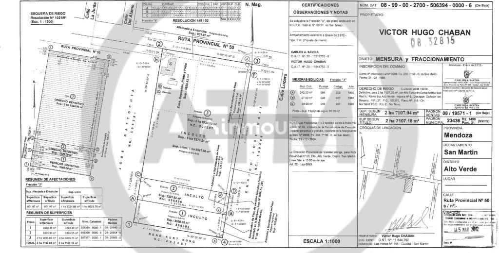 Lote en Venta en San Martin, Mendoza