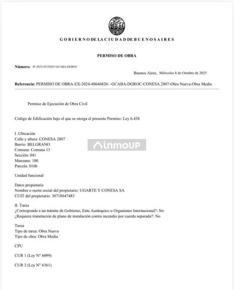 Terreno en Venta en Belgrano, Capital Federal