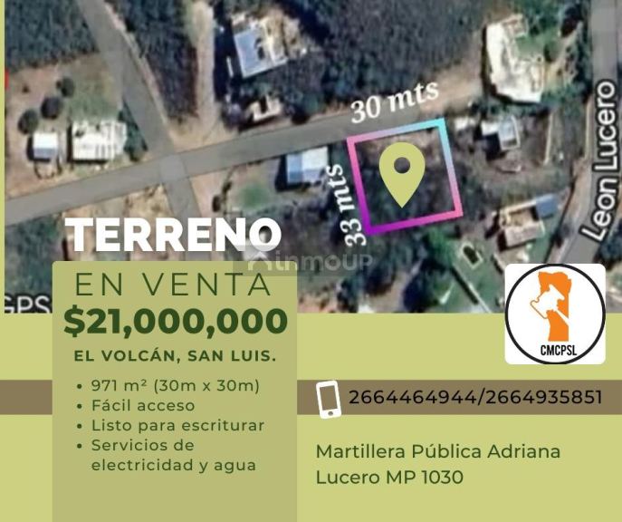 Lote en Venta en El Volcan, San Luis