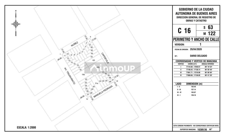 Terreno en Venta en Villa Urquiza, Capital Federal