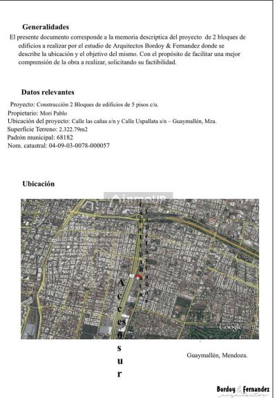 Terreno en Venta en Guaymallen, Mendoza