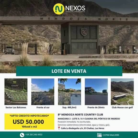 Lote en Venta en Las Heras, Mendoza