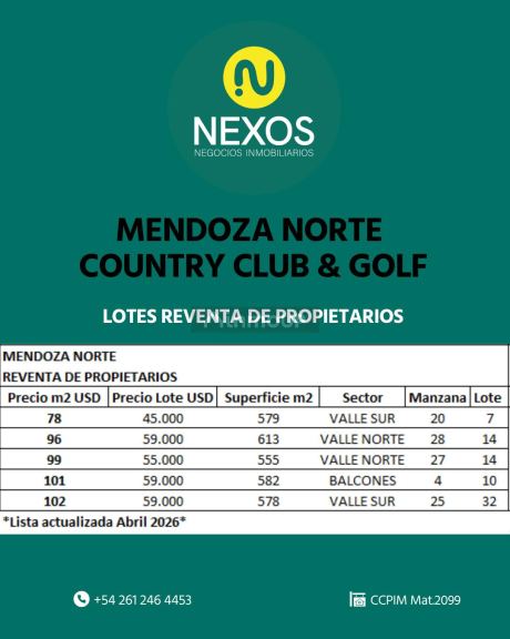 Lote en Venta en Las Heras, Mendoza