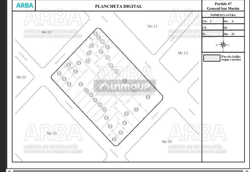 Terreno en Venta en General San Martin, G.B.A. Zona Norte