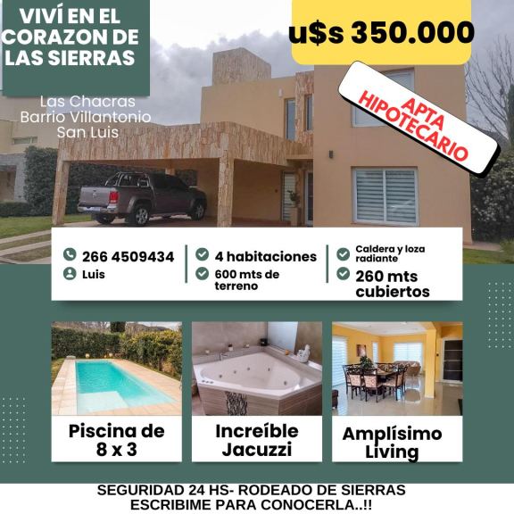 Casa en Venta en Juana Koslay, San Luis