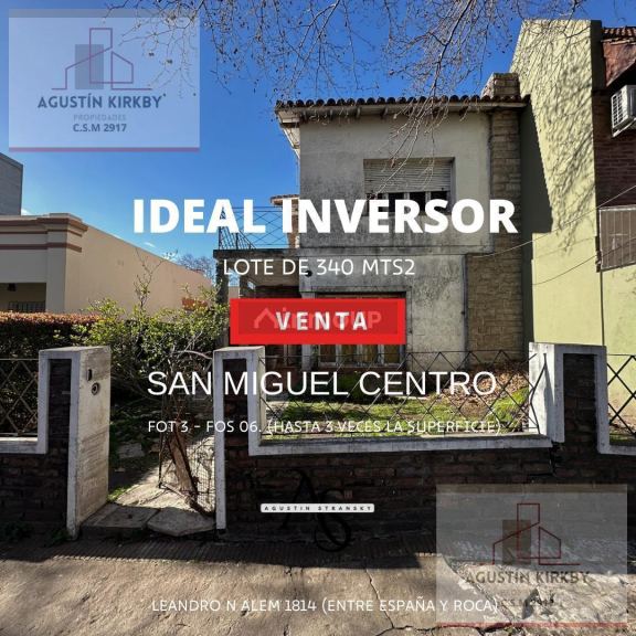 Terreno en Venta en San Miguel, G.B.A. Zona Norte