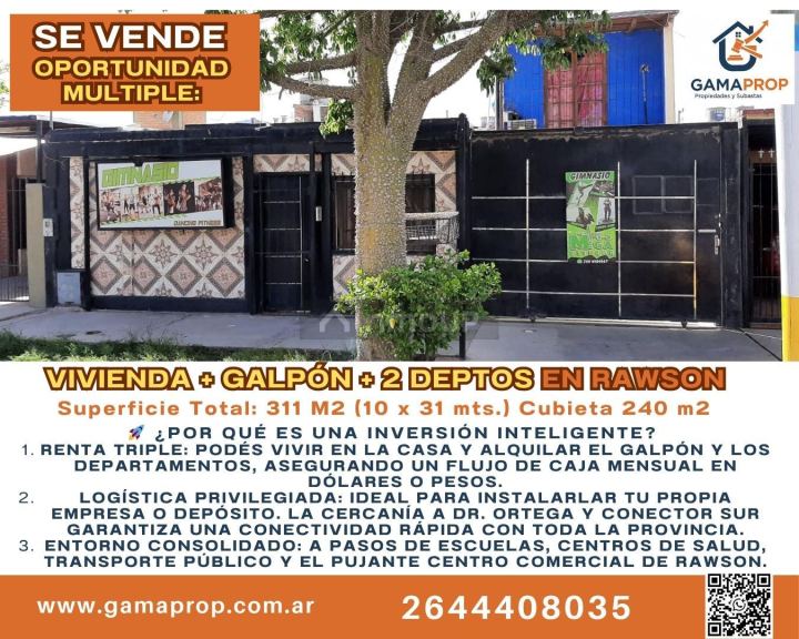Casa en Venta en Rawson, San Juan
