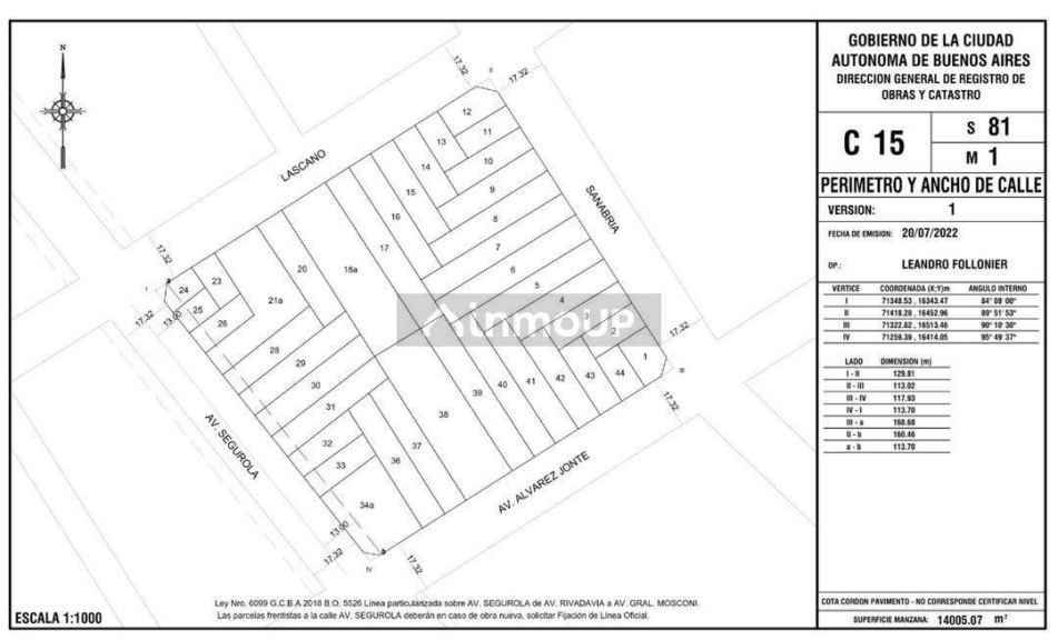 Terreno en Venta en Monte Castro, Capital Federal