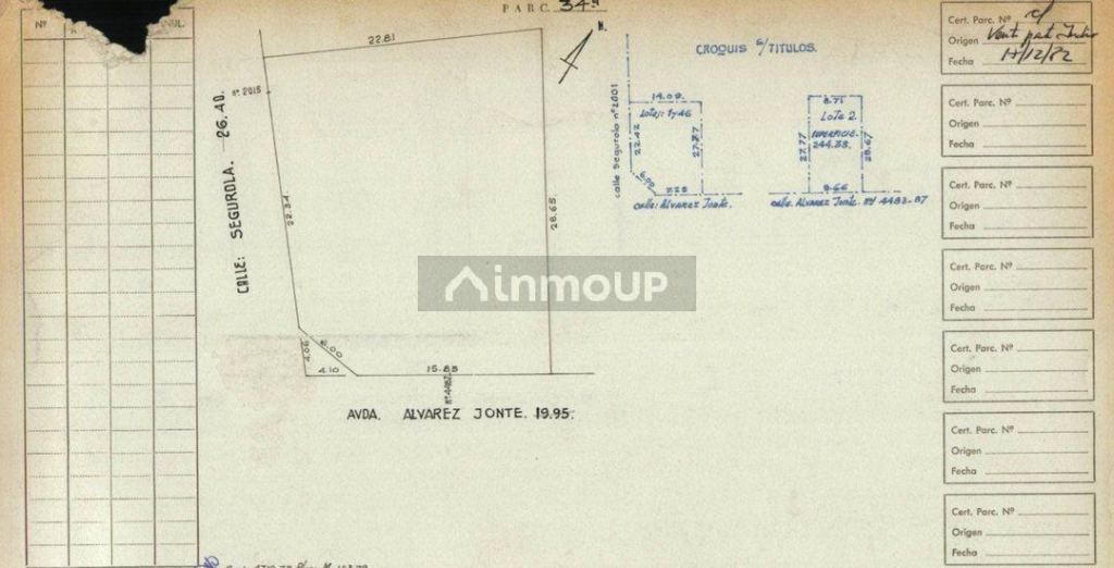 Terreno en Venta en Monte Castro, Capital Federal