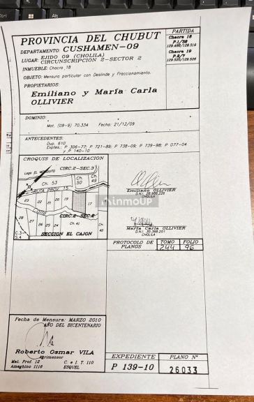 Terreno en Venta en Cushamen, Chubut
