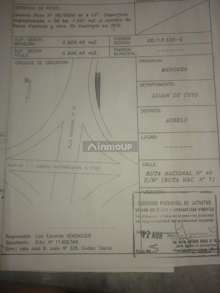 Terreno en Venta en Lujan de Cuyo, Mendoza