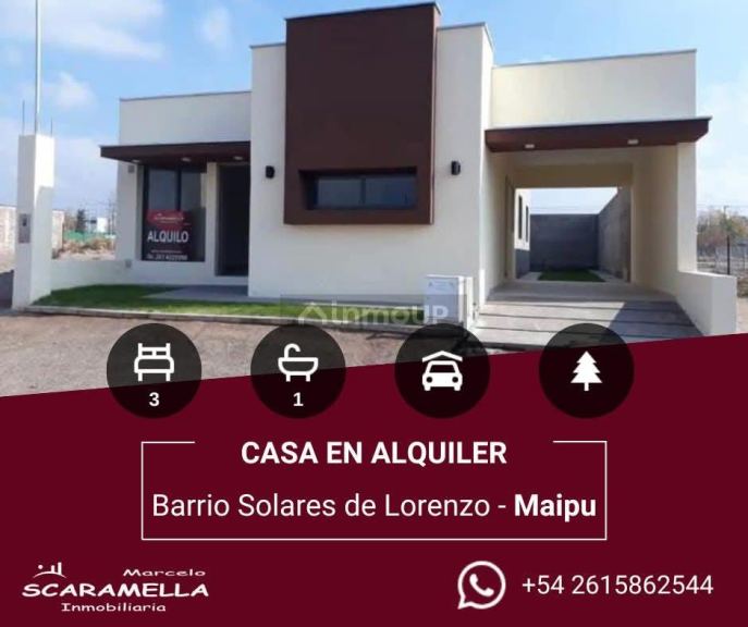 Casa en Alquiler en Maipu, Mendoza