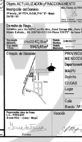 Lote en Venta en Maipu, Mendoza