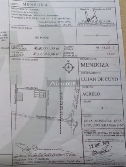 Terreno en Venta en Lujan de Cuyo, Mendoza
