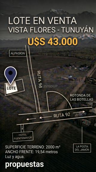 Lote en Venta en Tunuyan, Mendoza