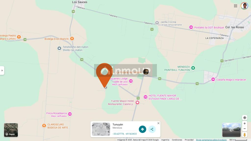 Lote en Venta en Tunuyan, Mendoza