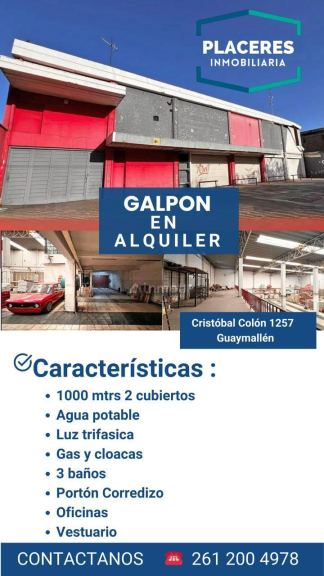 Galpon en Alquiler en Guaymallen, Mendoza