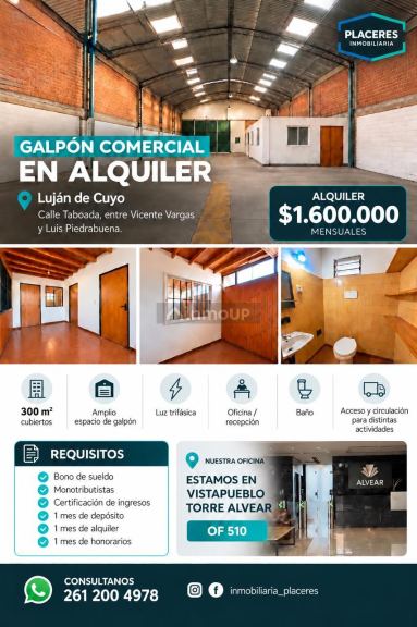 Galpon en Alquiler en Lujan de Cuyo, Mendoza