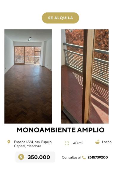 Departamento en Alquiler en Capital, Mendoza