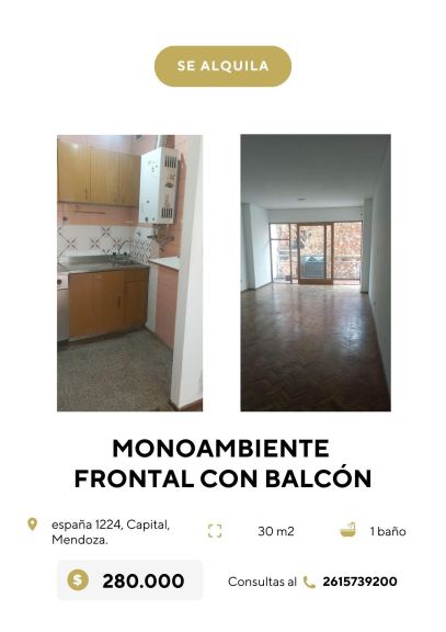 Departamento en Alquiler en Capital, Mendoza