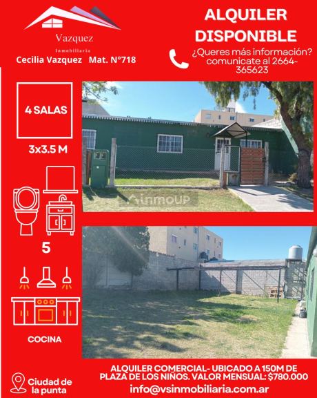 Local Comercial en Alquiler en La Punta, San Luis