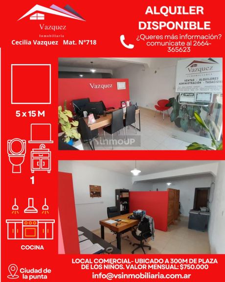 Local Comercial en Alquiler en La Punta, San Luis