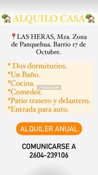 Casa en Alquiler en Las Heras, Mendoza