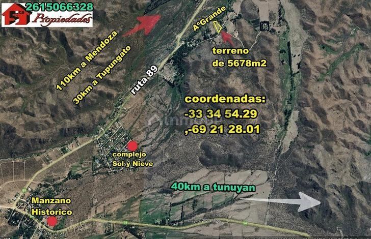 Terreno en Venta en Tunuyan, Mendoza