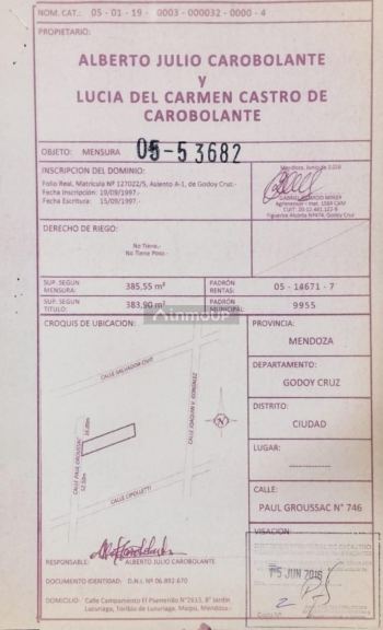 Lote en Venta en Godoy Cruz, Mendoza